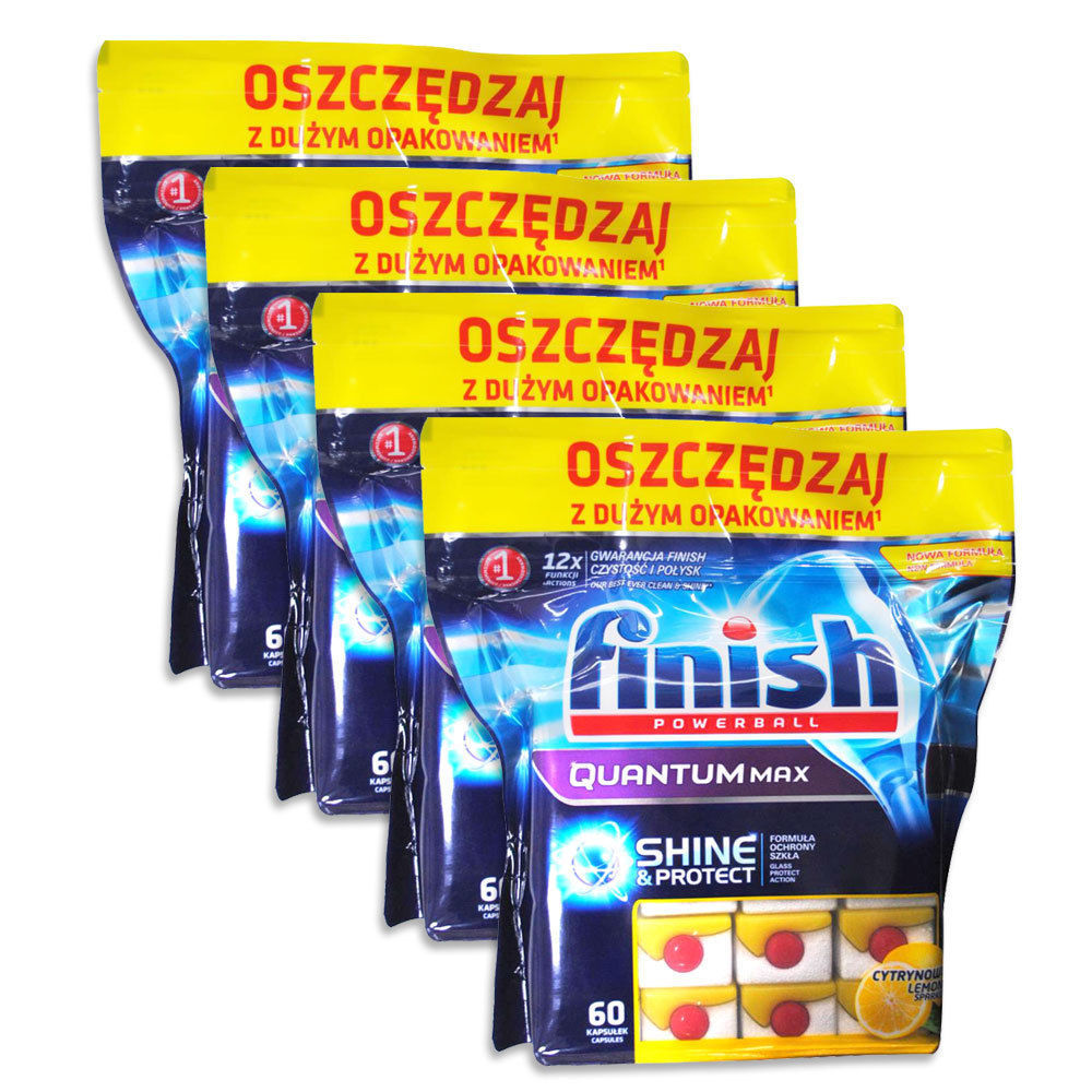 240 Finish Lemon Quantum PowerBall Tablets for Dishwasher FINISH