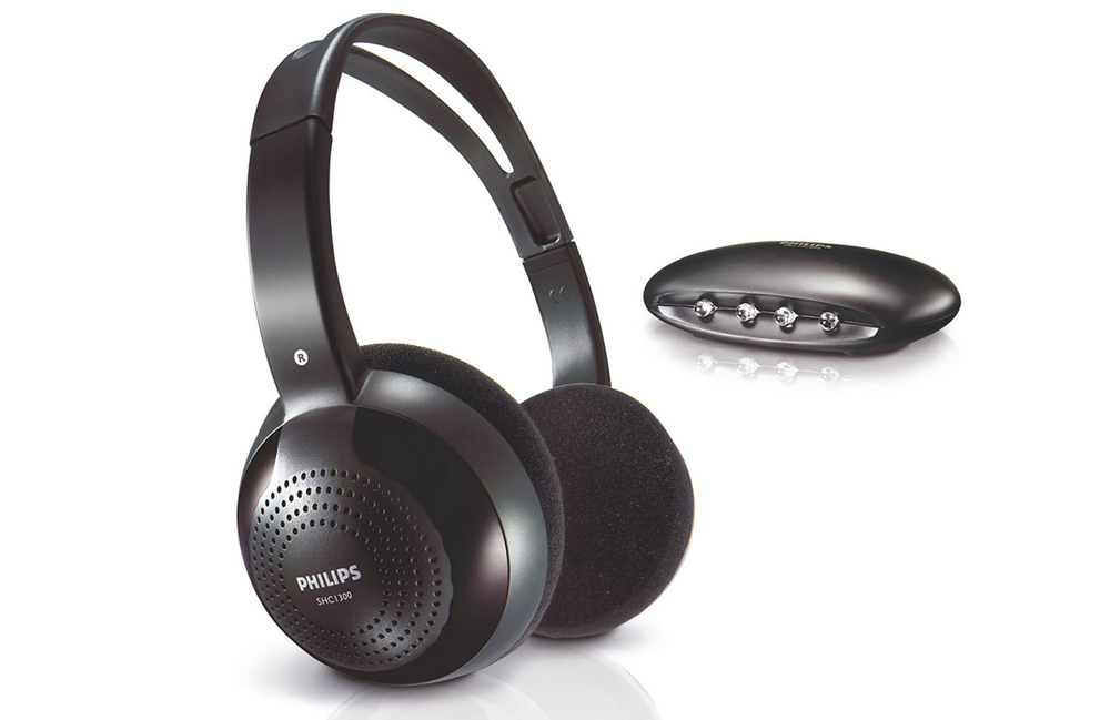 Philips SHC1300 Overear IR Wireless headphones for TV/Music/ battery