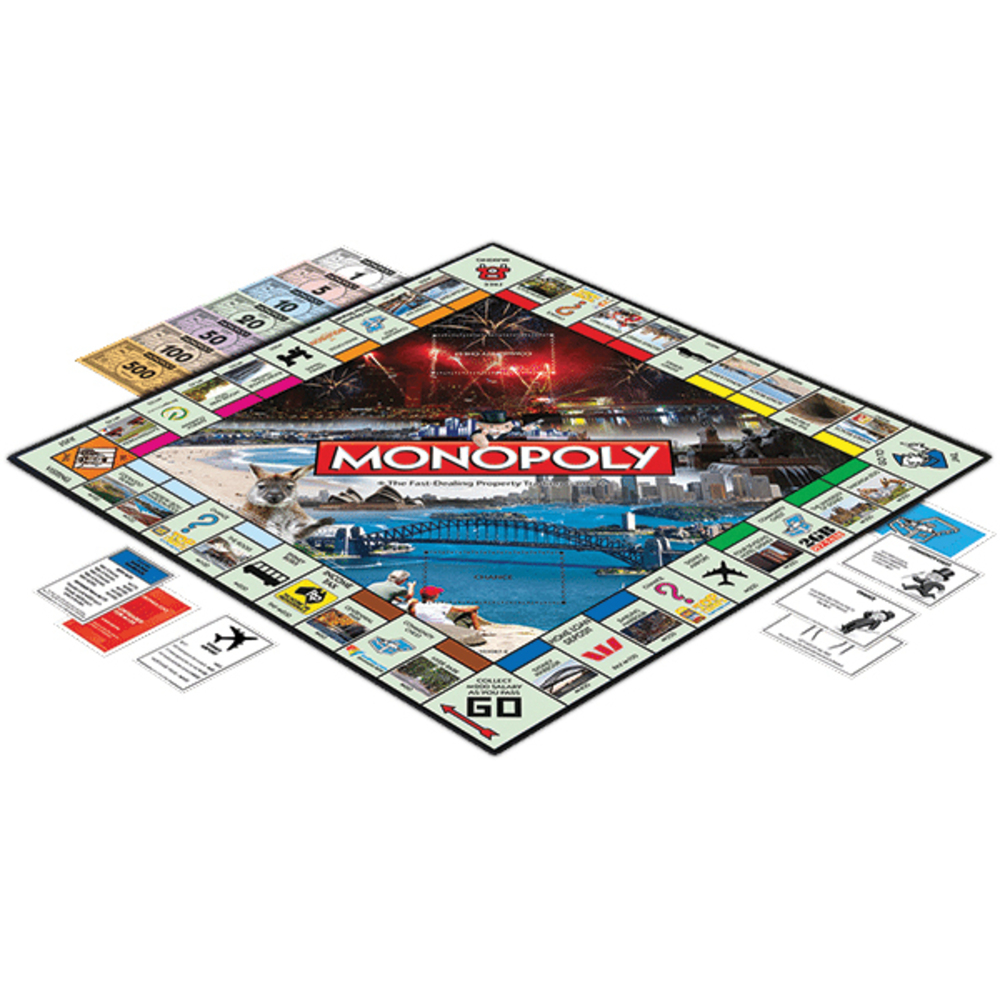 Monopoly Kids/Family Australian Sydney Edition Property Trading Board