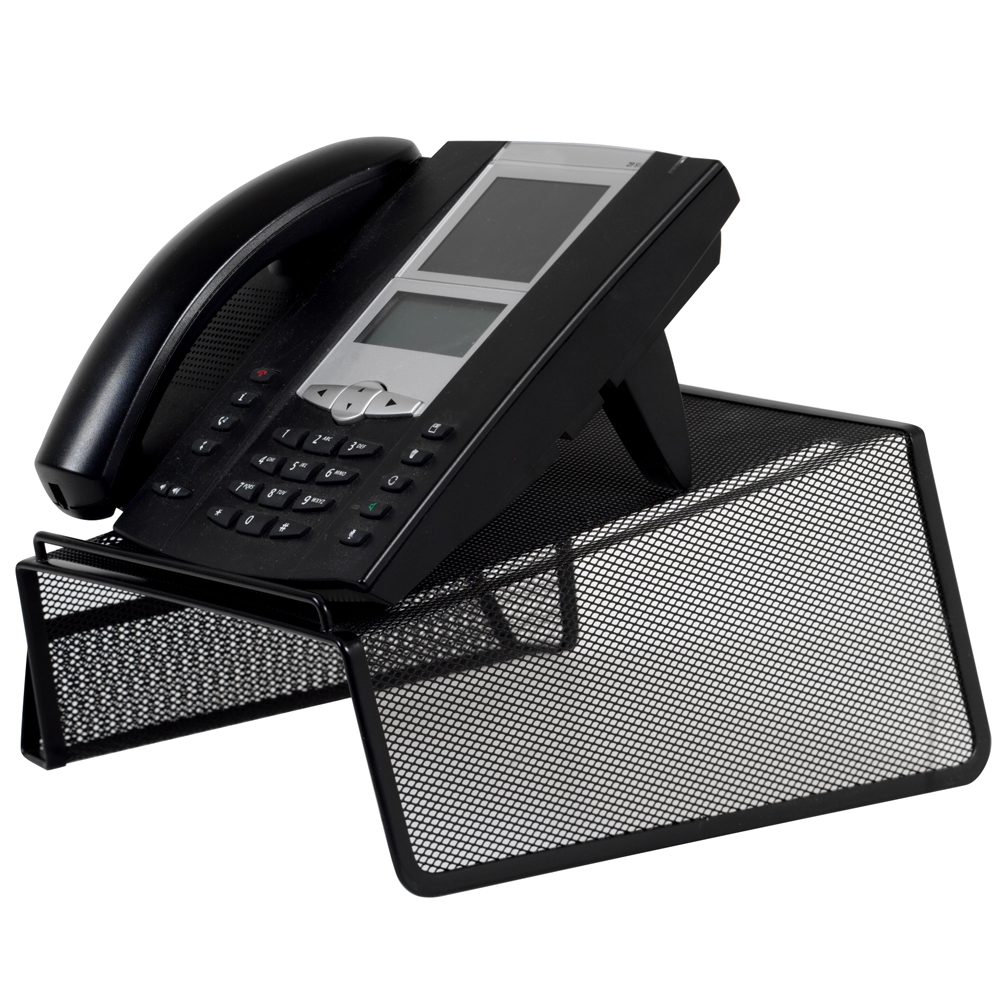 Black Phone Stand Holder For Telephone Desk Office Home Landline