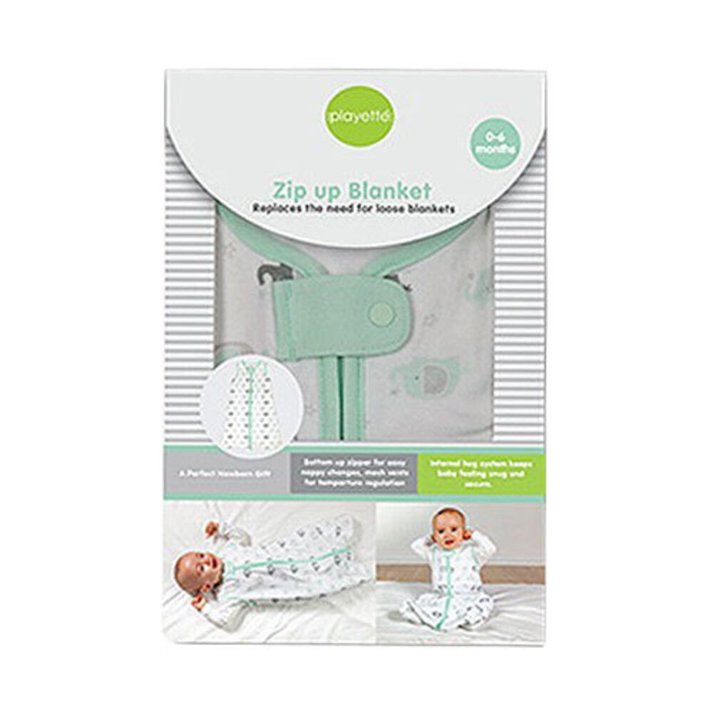 Playette Zip Up Cotton Blanket for Baby/Infant/Kid Clothes 06 Months