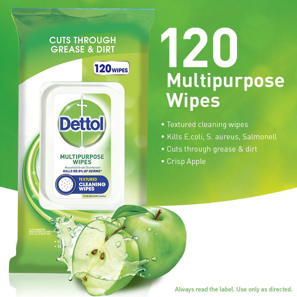 480pc Dettol Multipurpose Cleaning Wipe Kitchen Disposable Wet Wipes