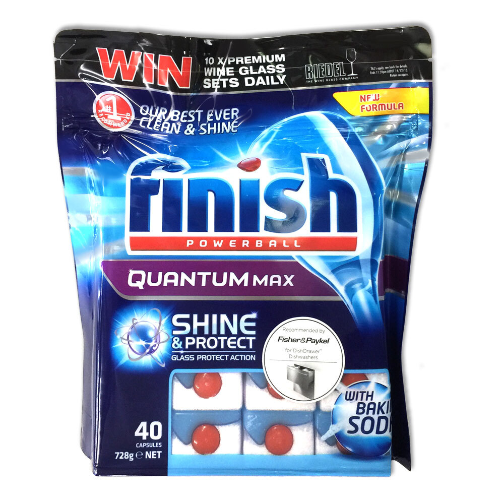 320PK Finish Tabs w/Baking Soda Quantum Max Tablets for Dishwasher