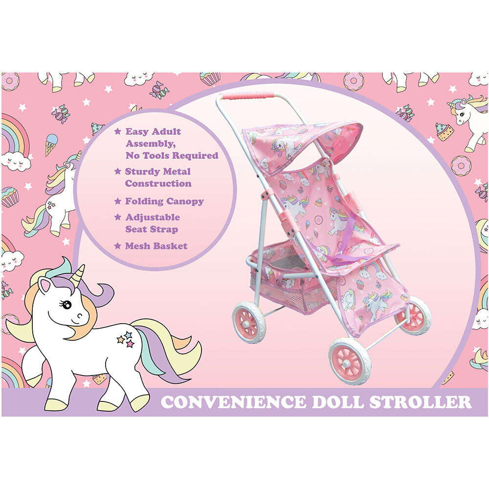 60cm Pretend Play Unicorn Convenience Doll Stroller/Pram Kids/Toy