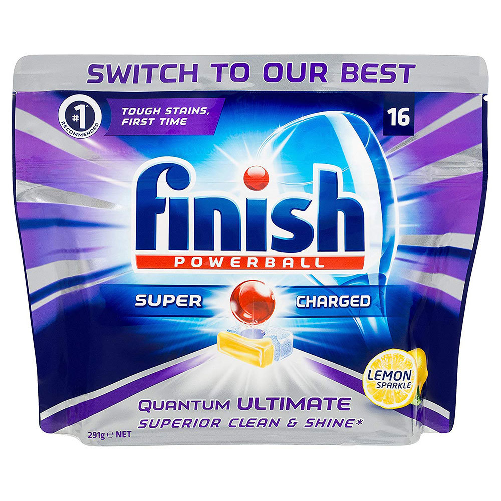 Finish 64 Tabs Quantum Powerball Super Charged Dishwasher Detergent