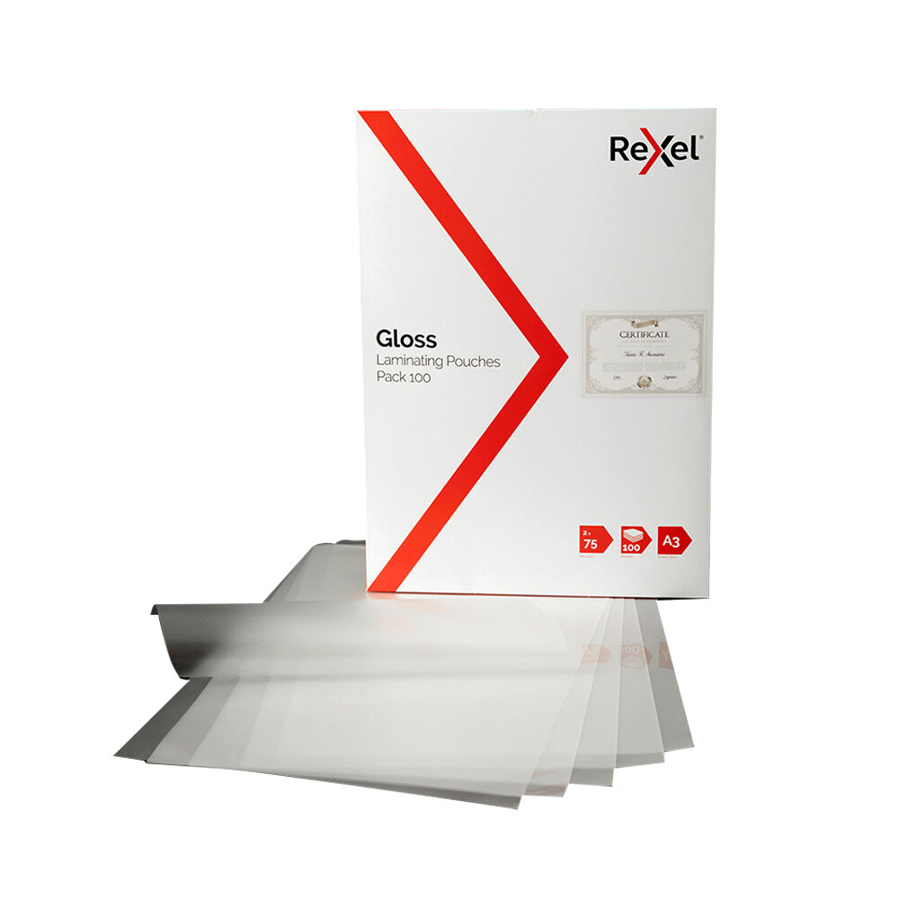 100pc Rexel A3 150 Micron Gloss Laminating Pouches Online KG Electronic