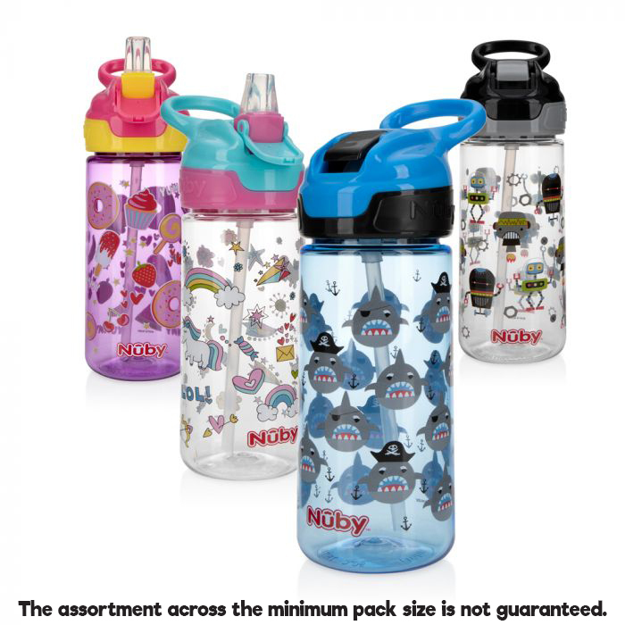 Nuby Baby/Kids Tritan Flip It 540ml Water Bottle Assorted
