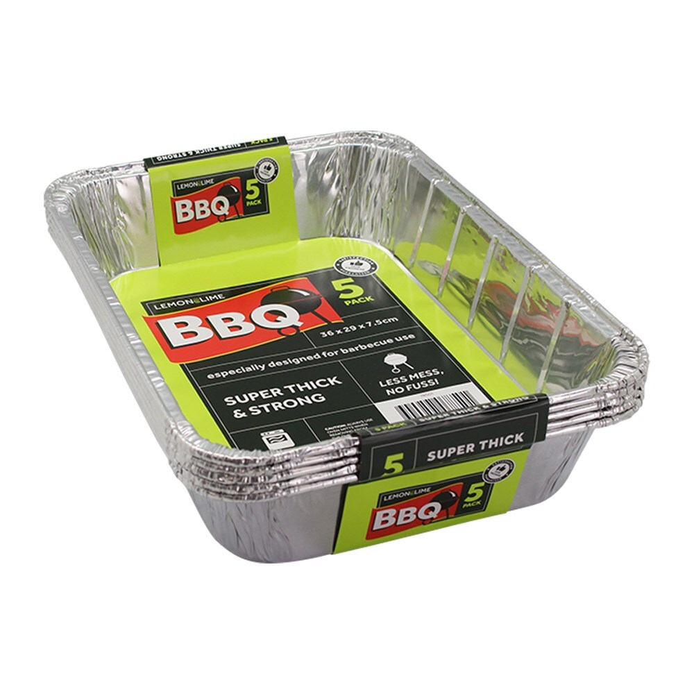 6x 5PK Lemon & Lime Deep Baking Foil Tray Value Pack Online KG