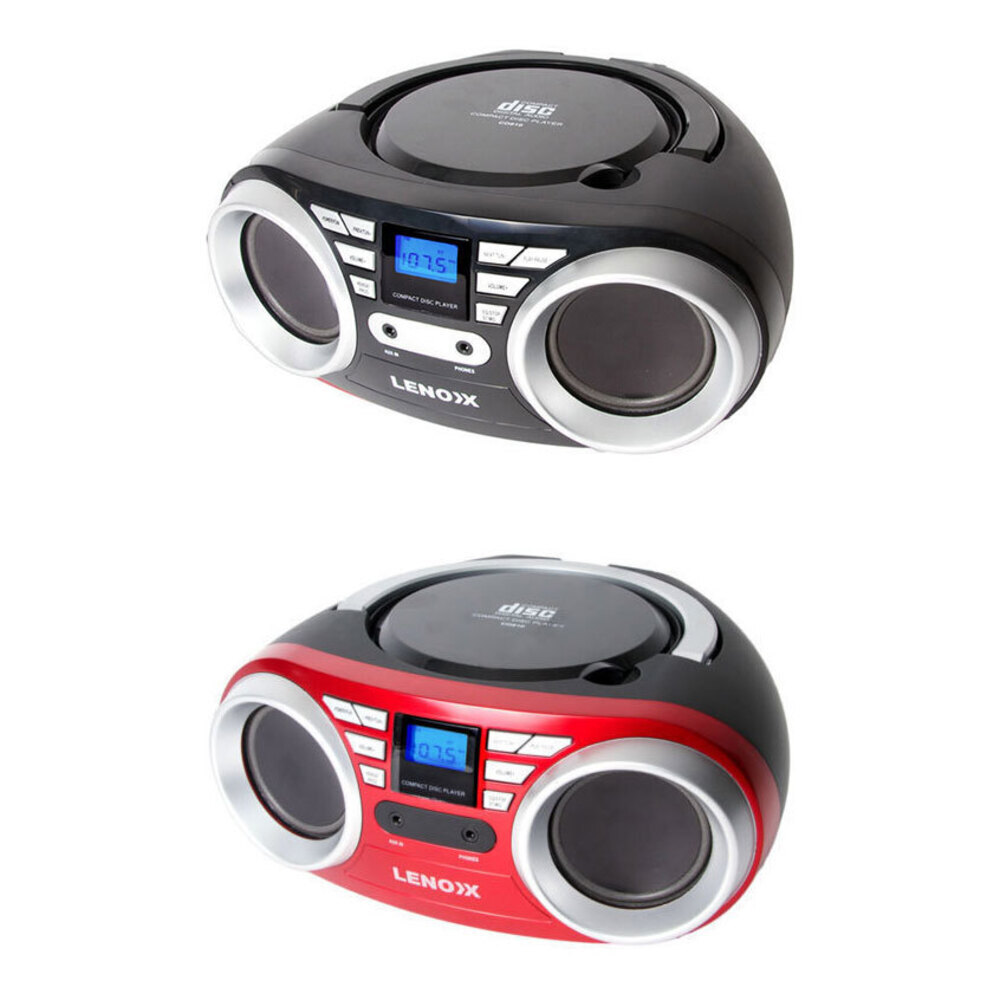 Lenoxx Portable Boombox CD CDR/CDRW Player Speaker/FM radio/Aux in 3