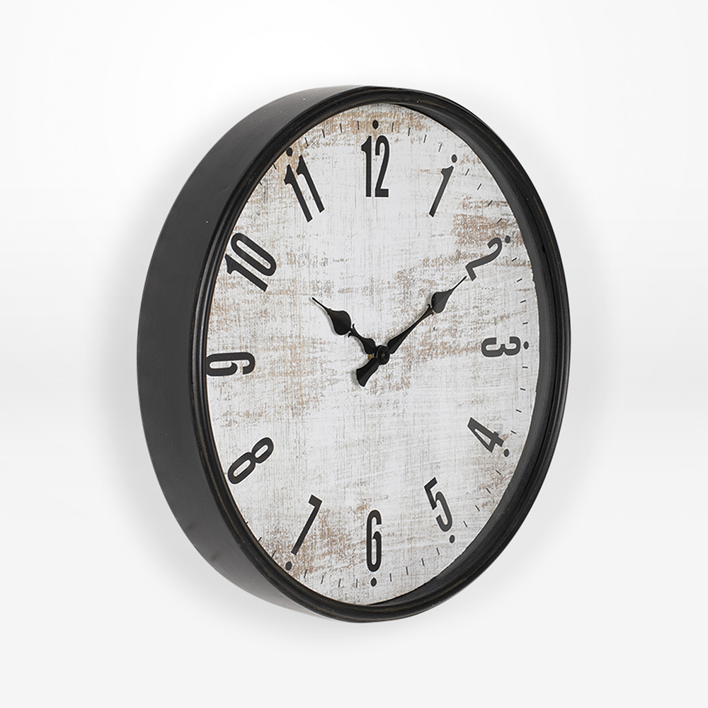 DWBH Homewares Glass Front Round Metal Wall Clock 40cm - Online