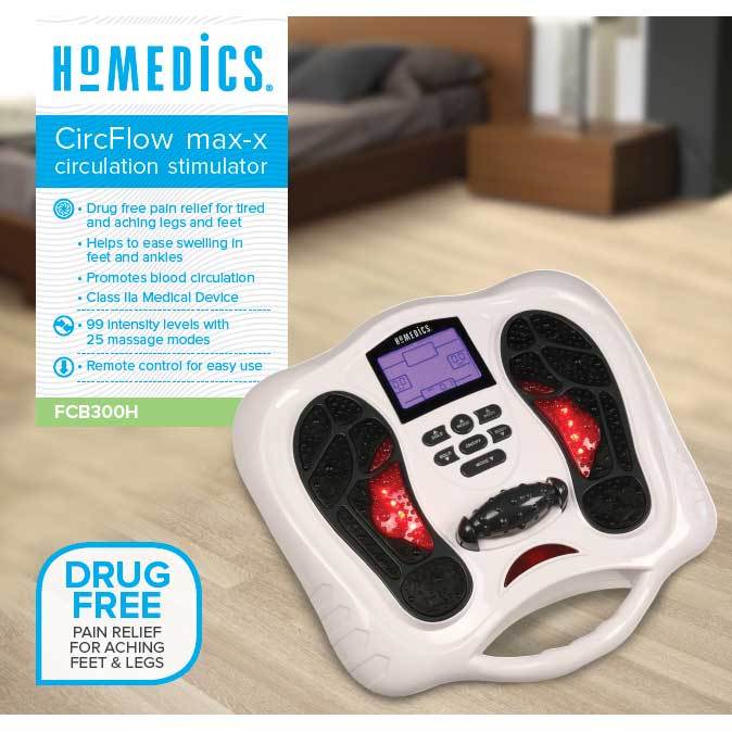 HoMedics FCB300H CircFlow Pulse Foot Massager/Body Massaging/Electrical Impulse