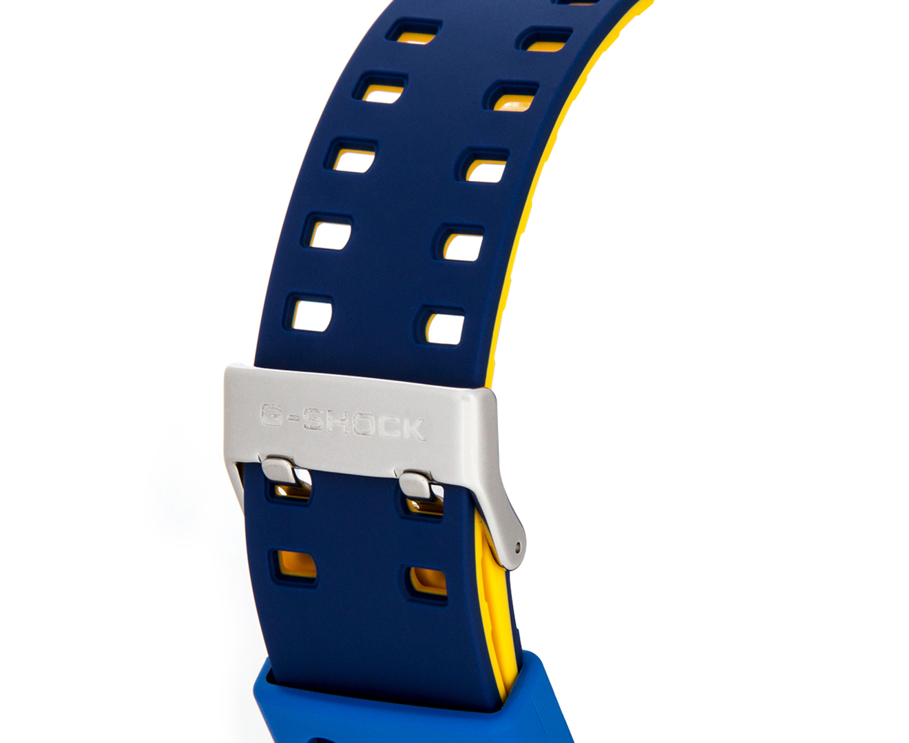 blue and yellow g shock