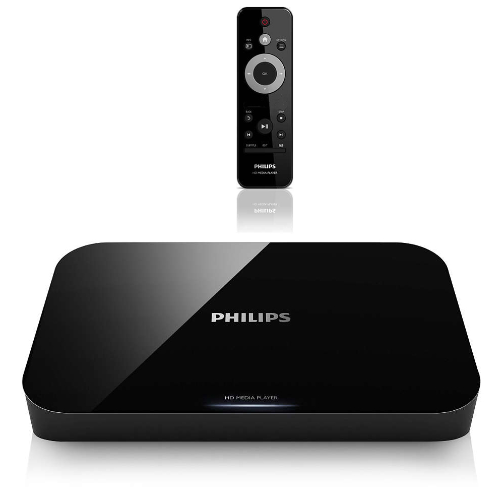 Philips HMP4000 HD Smart Media Box player RCA HDMI USB SD HDD DivX MPEG