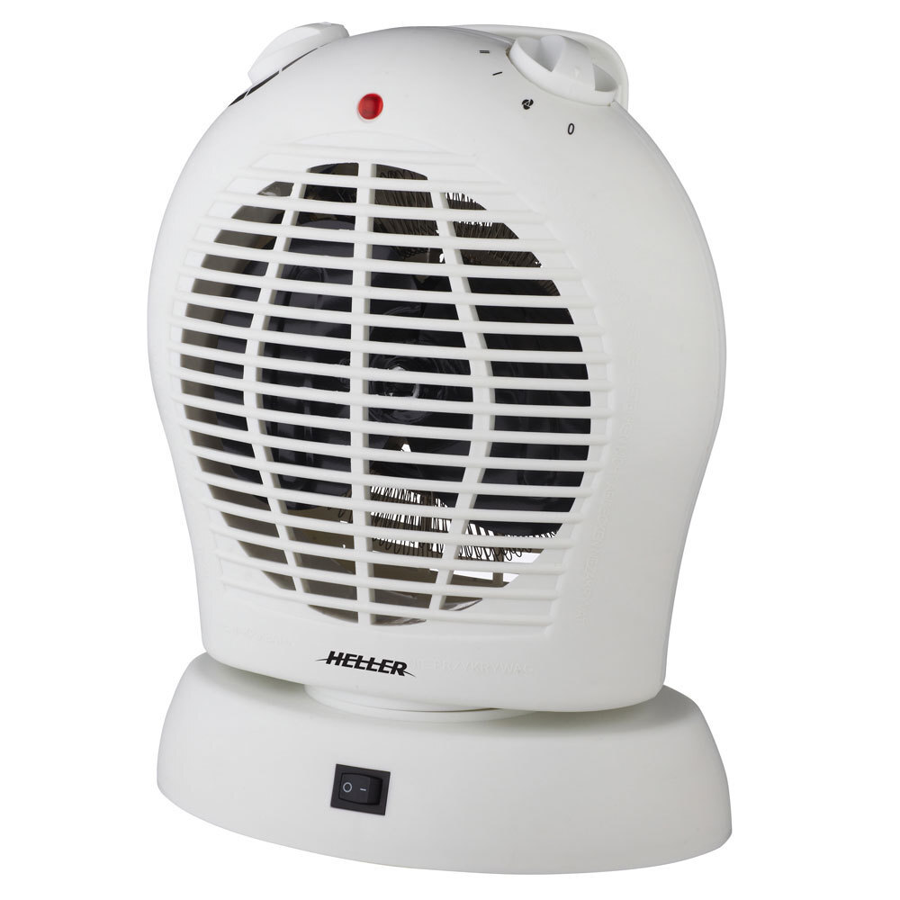 Heller 2000W Electric Portable Upright Oscillating Floor/Desk Fan Heater/Heating eBay
