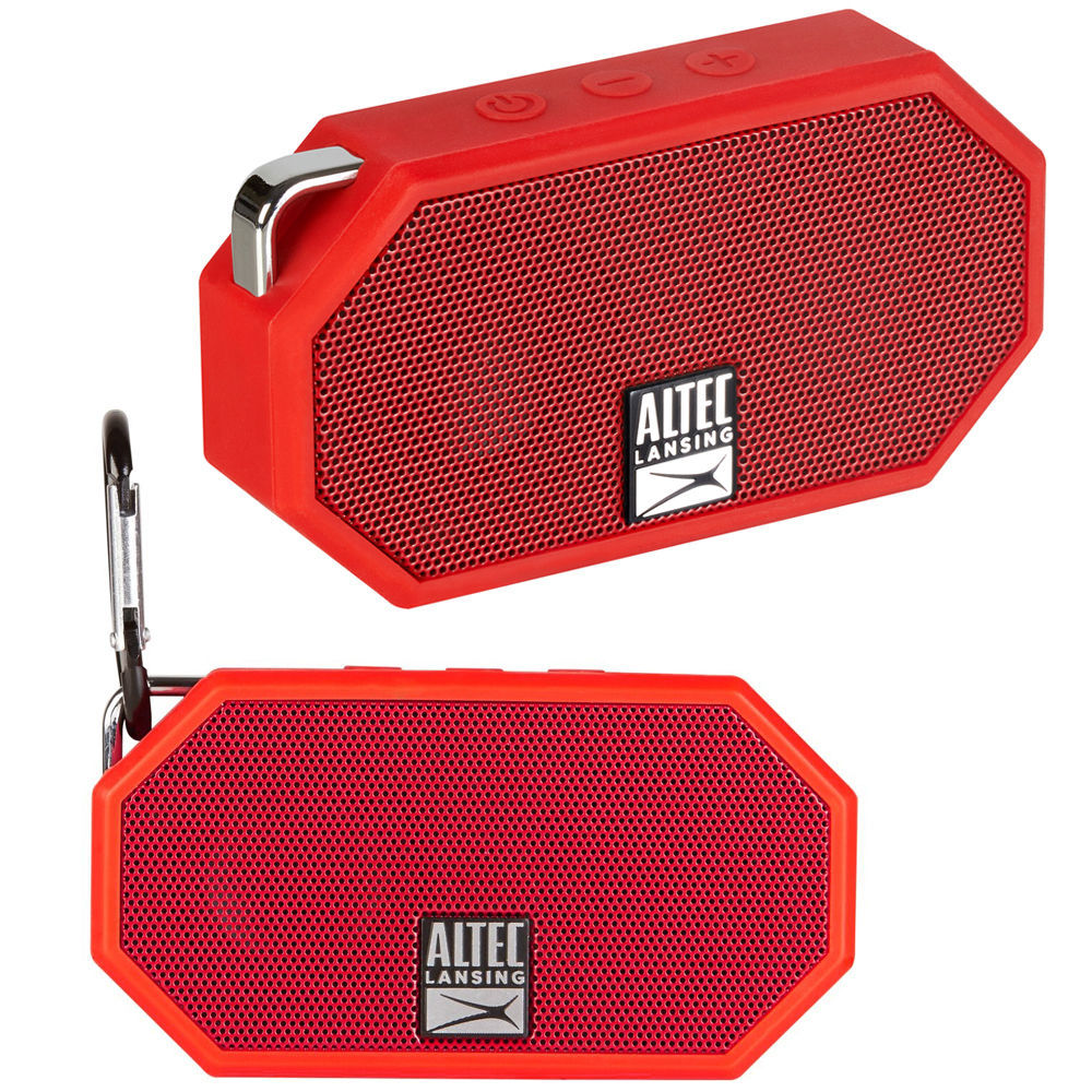 Altec Lansing Red Mini H20 Bluetooth AUX Wireless Portable Waterproof