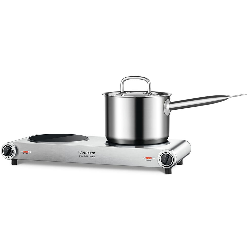 Kambrook 2400W Electric Portable Double/Dual Ceramic Glass Hotplate