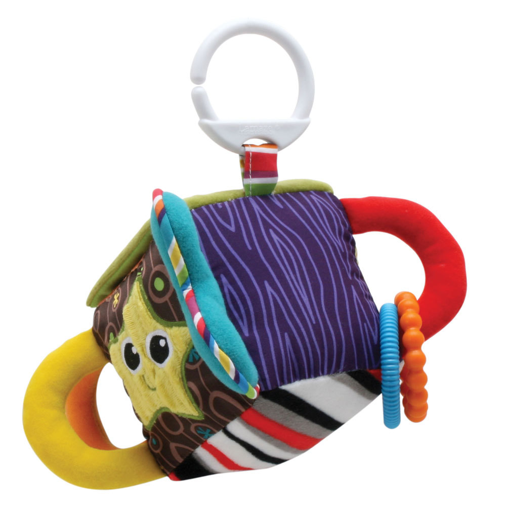 Lamaze Clutch Cube Crinkle/Jingle/Mirror Plush/Soft Toy/Game for Baby
