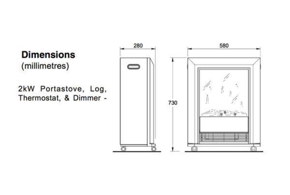 Dimplex Lee Silver Electric Fireplace Heater Heat/Flame Smoke Coal Wood