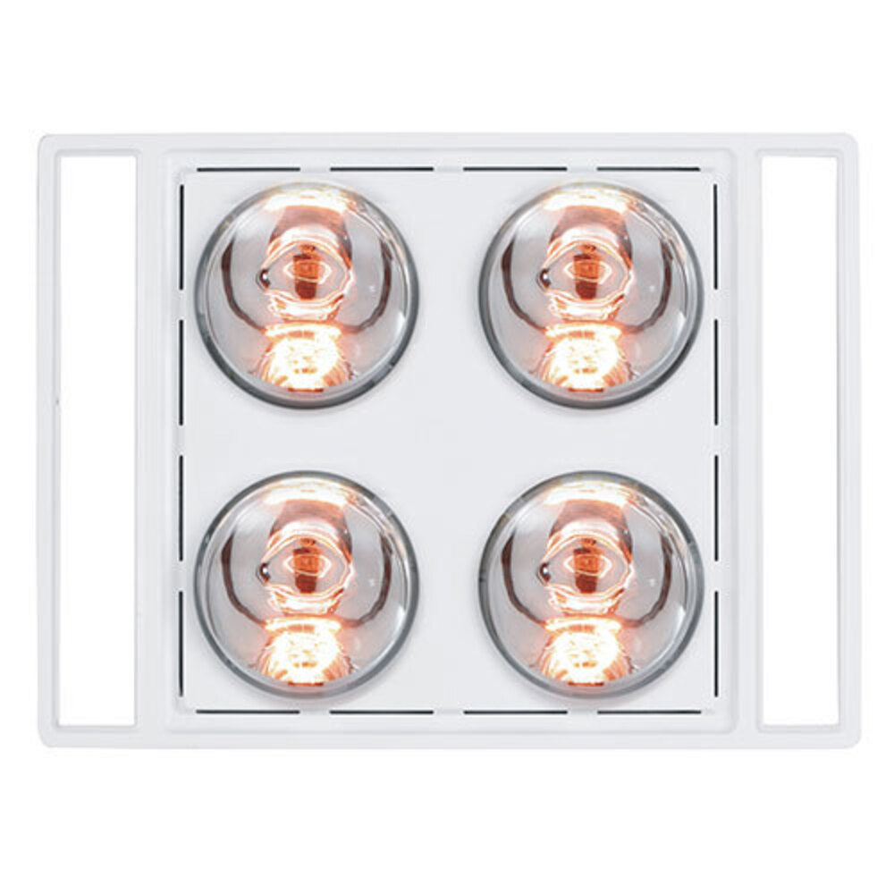 Heller 3 in 1 LED Ceiling Bathroom Exhaust Fan w/ Duct Kit/Heat Globes