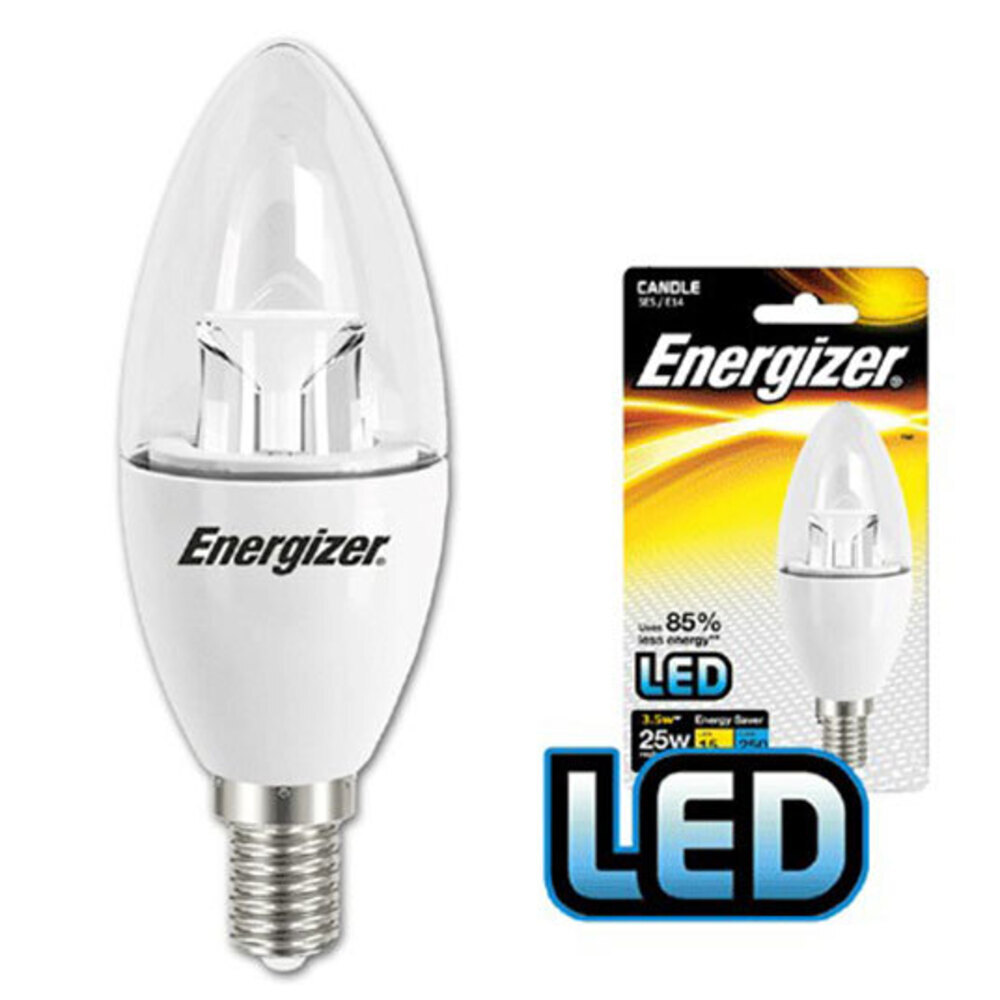 Energizer LED E14 3.5W/250LM Clear Warm White Candle Light Bulb/Lightbulb 25W eBay