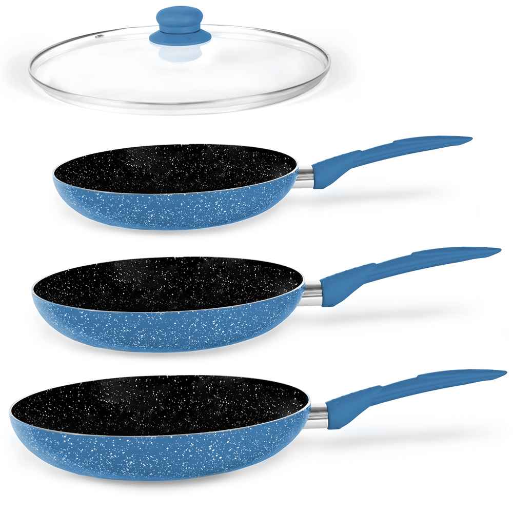 Stone Magic NonStick Frypan Set Ceramic Marble Coated Induction