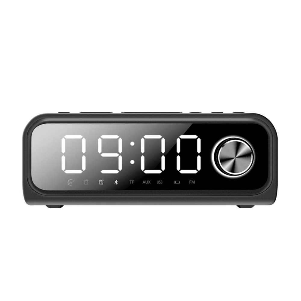 4in1 Digital Alarm Clock Radio w/ Qi Wireless Charging & Bluetooth