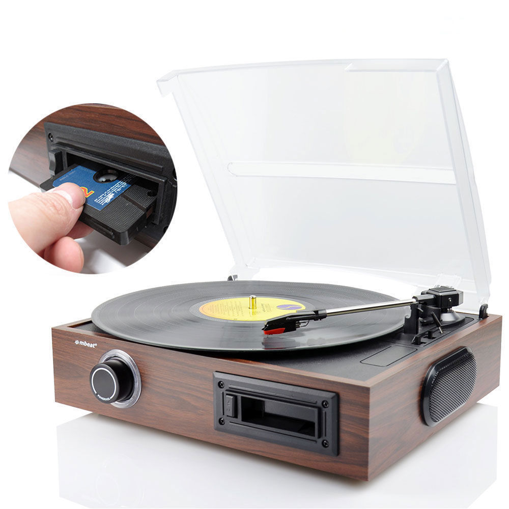 mbeat vintage wood turntable