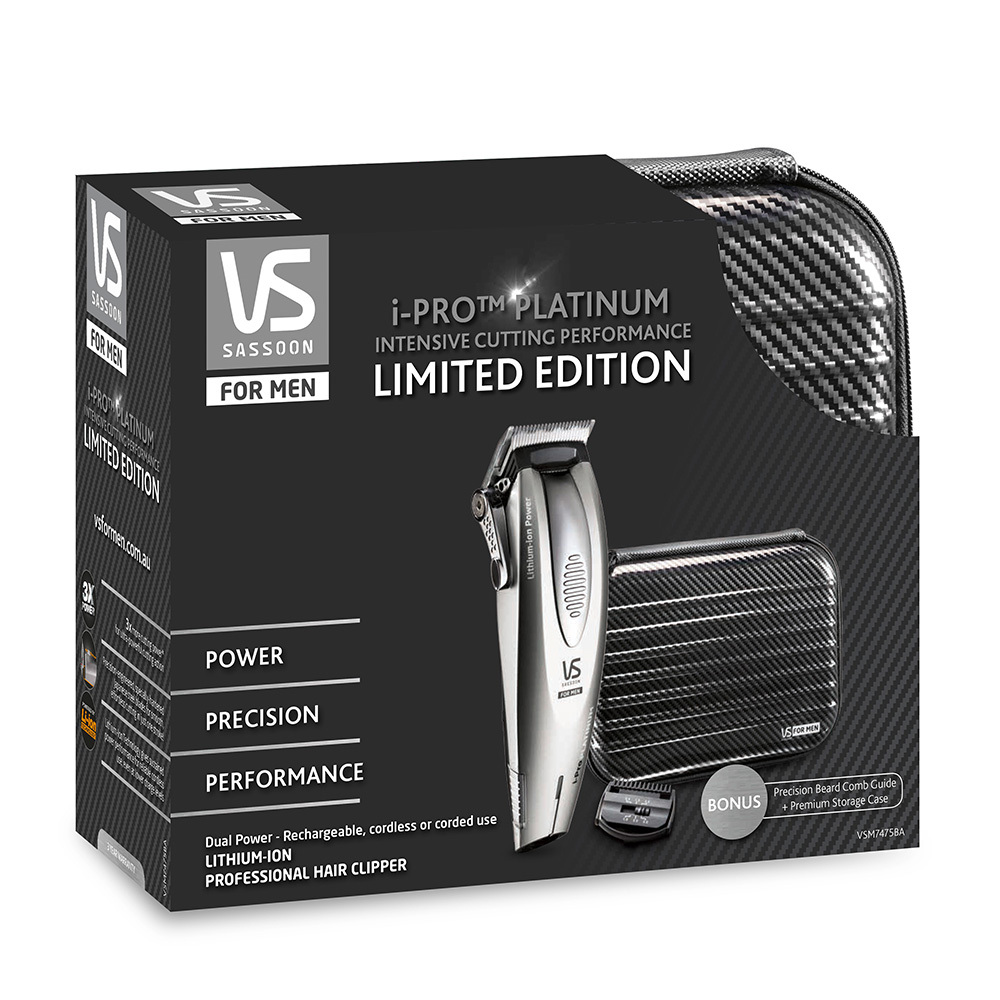 VS Sassoon VSM7475BA iPro Platinum Corded/Cordless Hair Clipper/Beard