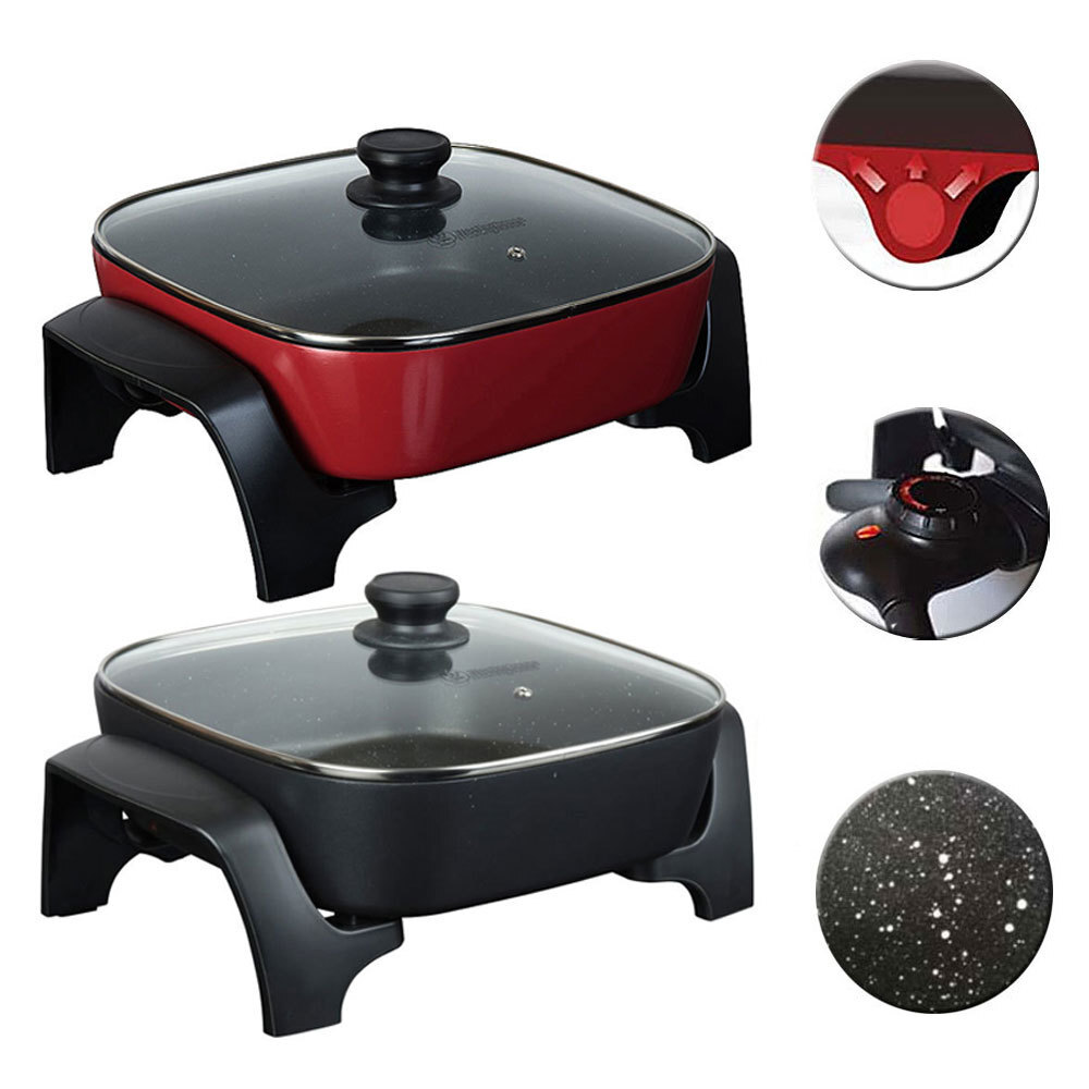 Westinghouse 12" NonStick Electric Skillet Frypan/Skillet w/ Glass Lid