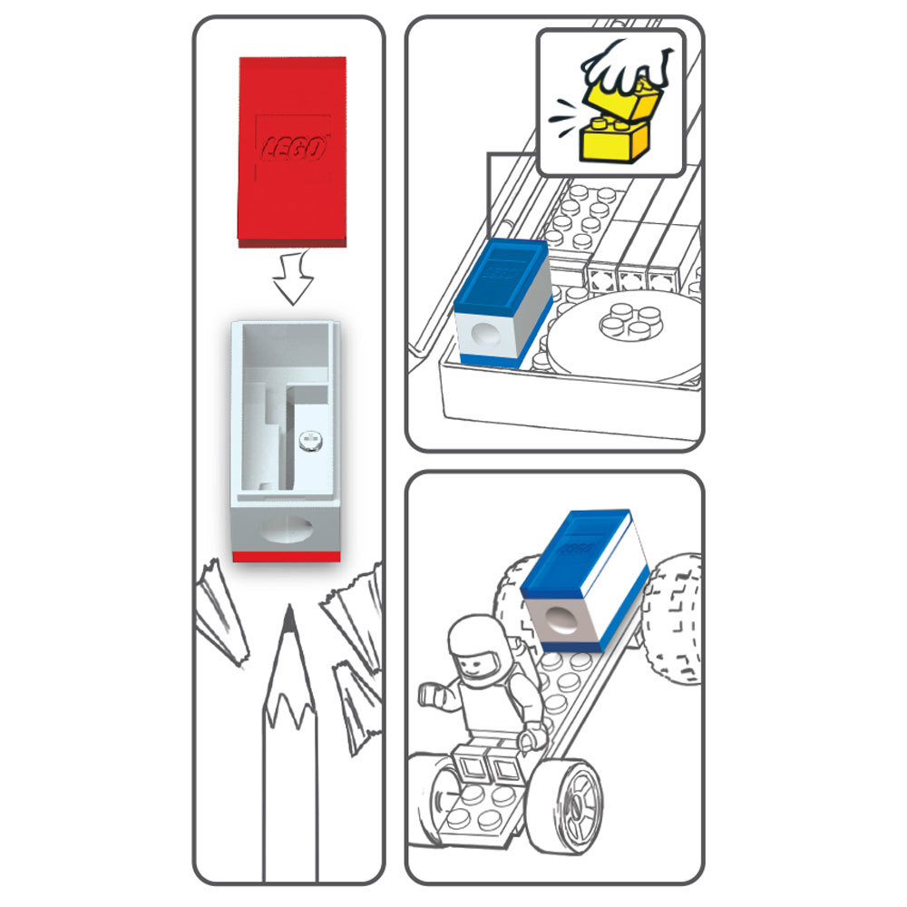 2pc Lego Manual Pencil Cutting Sharpener Sharpening Tool for Kids