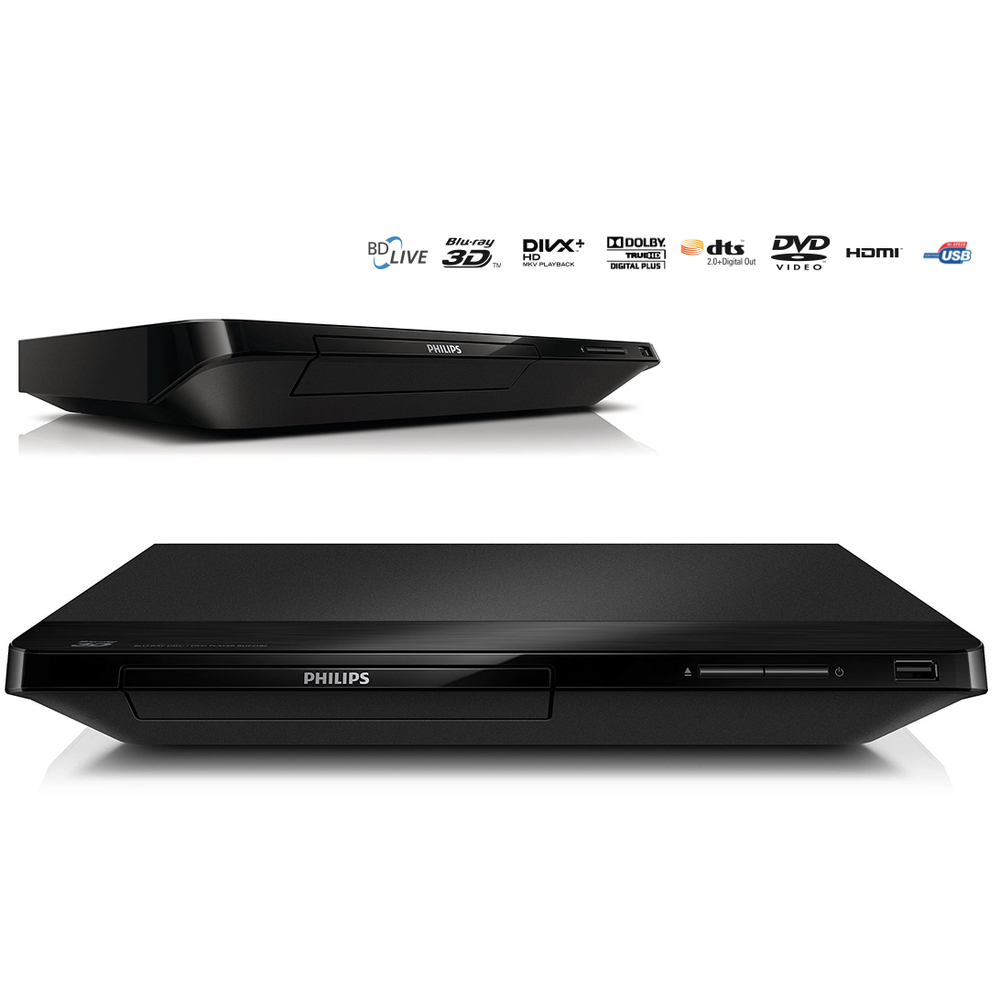 Philips BDP2180 CD/USB/3D Bluray Player/HDMI/Play All DVD Region