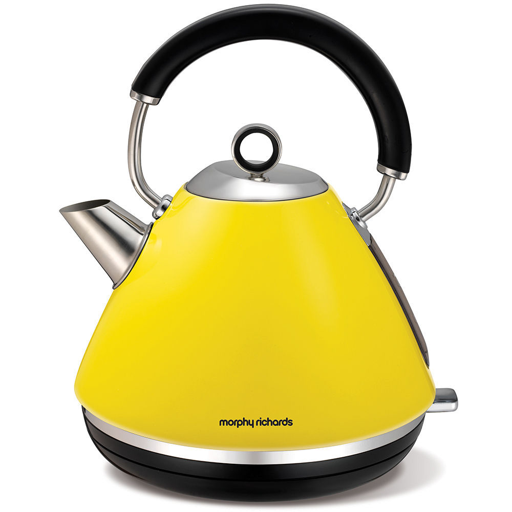morphy richards yellow kettle and toaster set