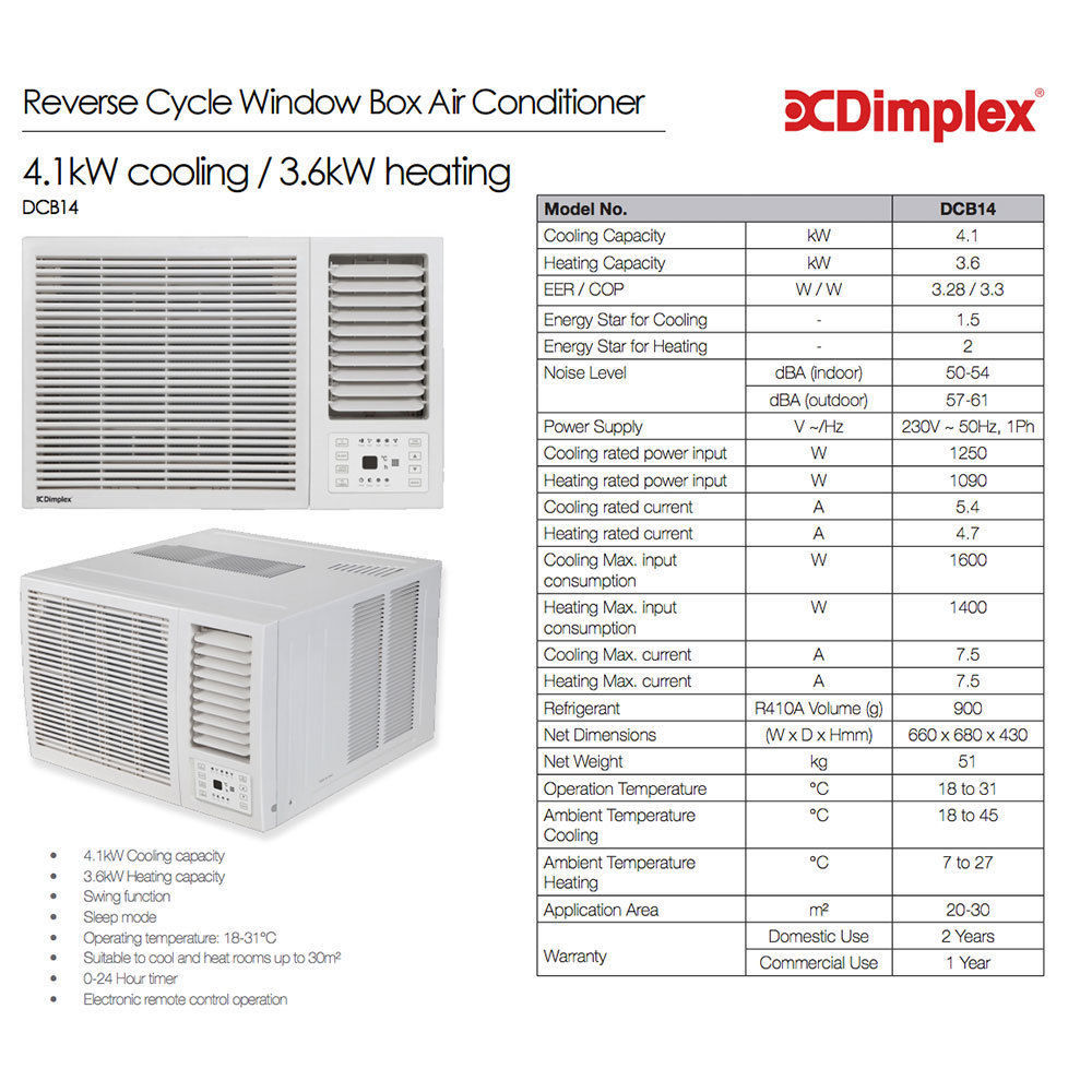 4 1kW AC Reverse  Cycle  Window Box Air  Conditioner  Online 