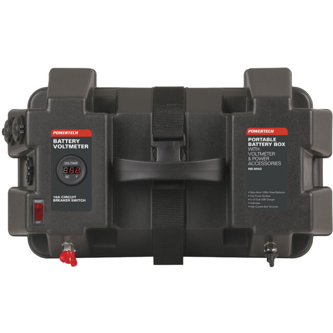 BATTERY BOX WITH VOLT METER Online KG Electronic