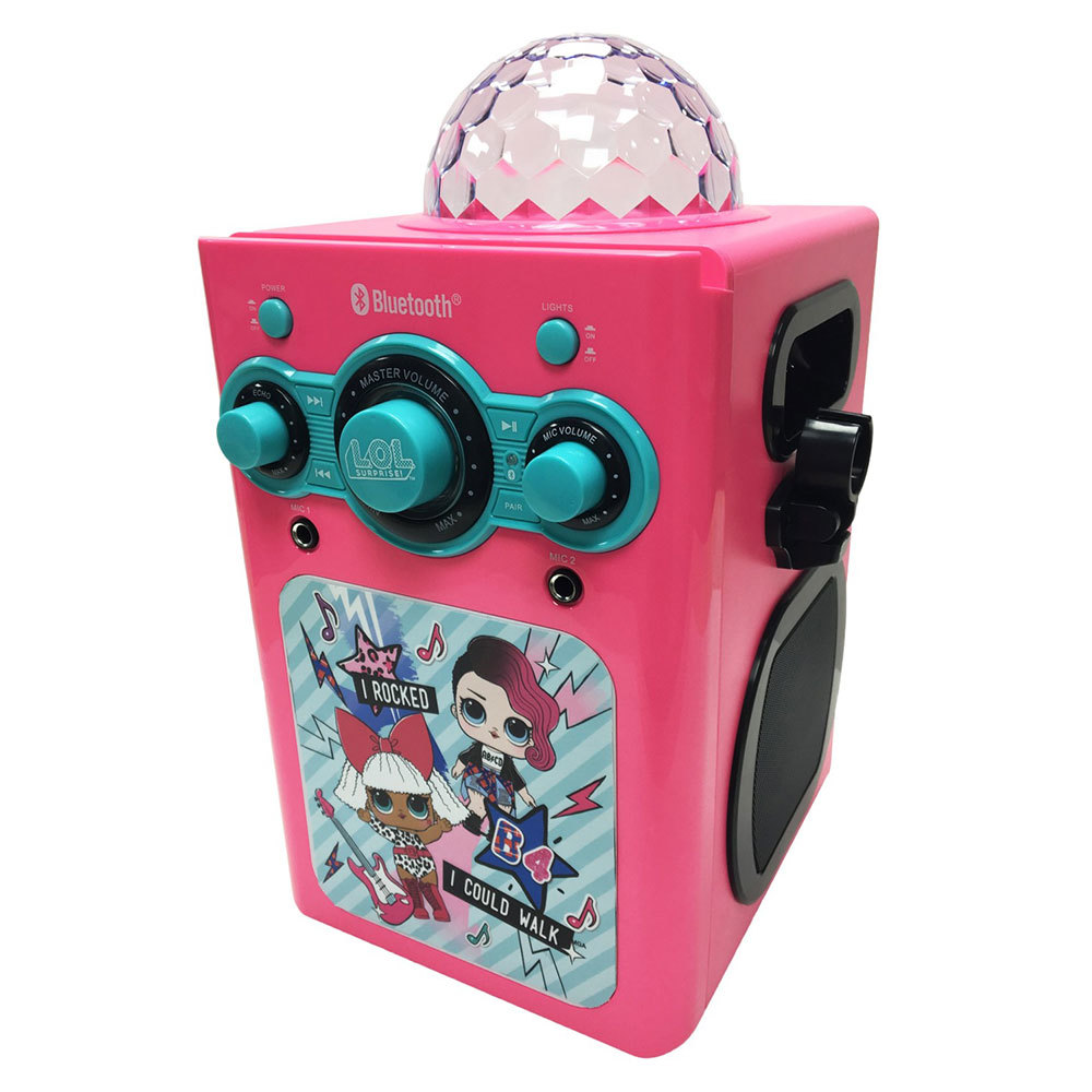 L.O.L Wireless Bluetooth Speaker Karaoke w/LED Light Disco Ball/Mic