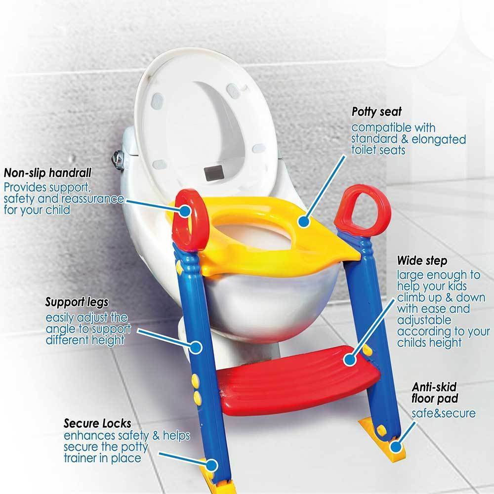 Kids Toddler Toilet Foldable Ladder Training Potty Seat NonSlip Step