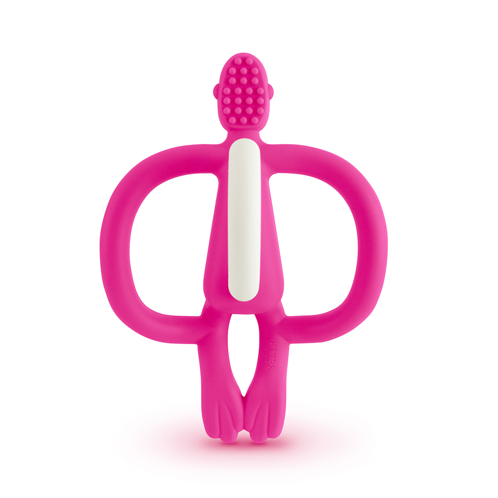 Matchstick Monkey Teether and Gel Applicator Pink