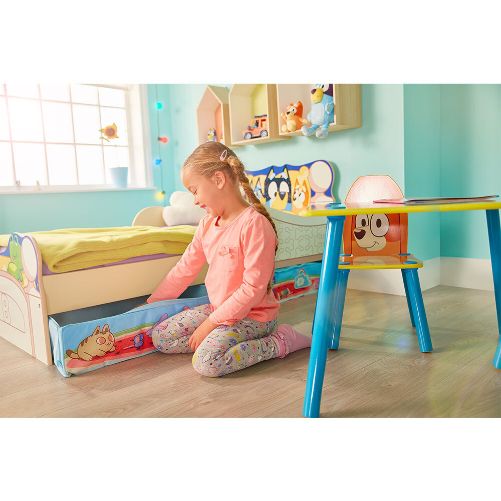 Bluey Wooden Toddler Bed w/ Underbed Storage Online KG Electronic