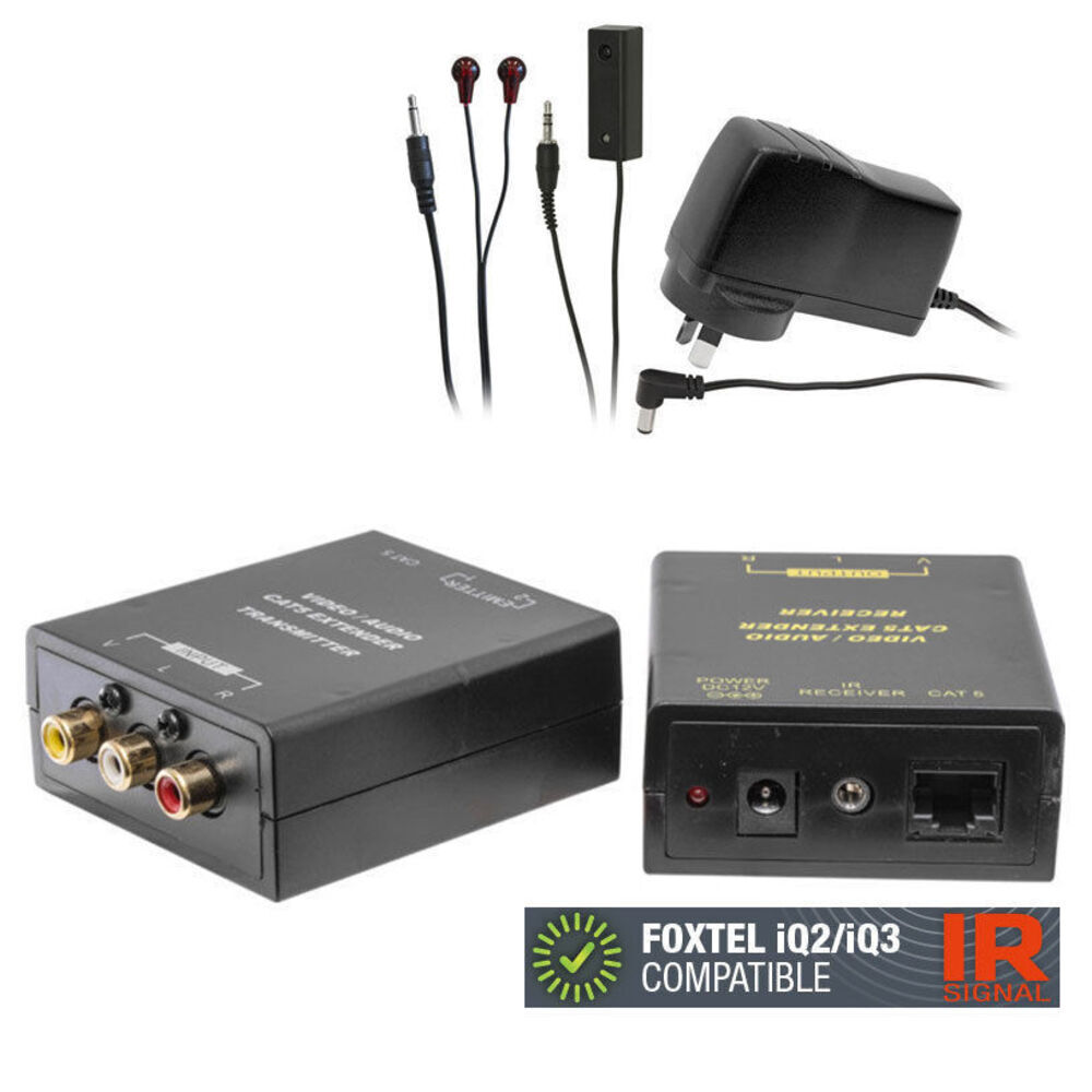 Composite Rca Video/Audio Cat5 Extender with IR Extender Kit Online