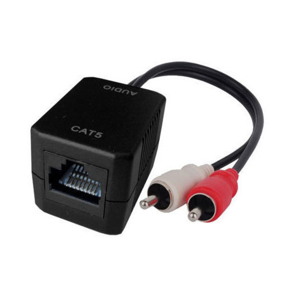 Stereo RCA Audio Over Cat5 Extender Kit - Transmit Audio Up To 250 Feet