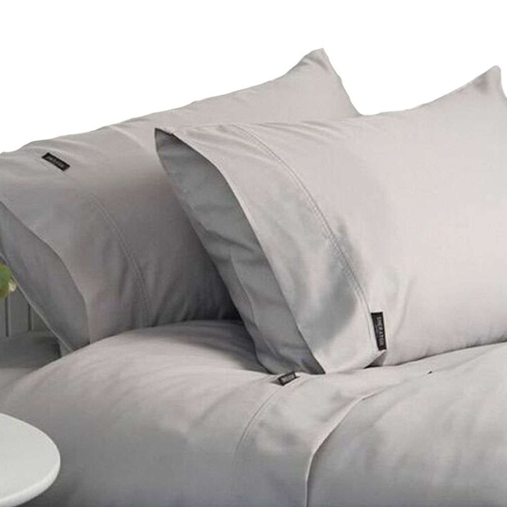 Sheraton Luxury 1000Tc Cotton Rich Queen Bed Sheet Set Dove Grey