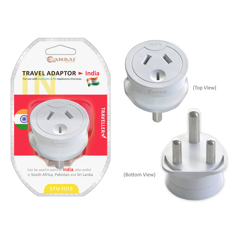 Travel Power Adapter AU/NZ Socket to South Africa/India/Pakistan/Sri Lanka Plug Online KG Electr