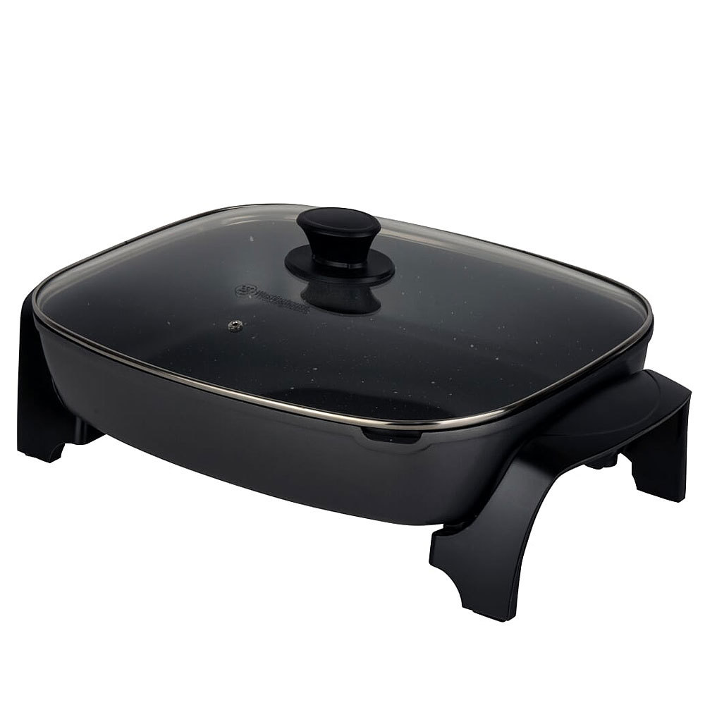 Westinghouse 2400W NonStick Electric Skillet Fry Pan w/ Glass Lid