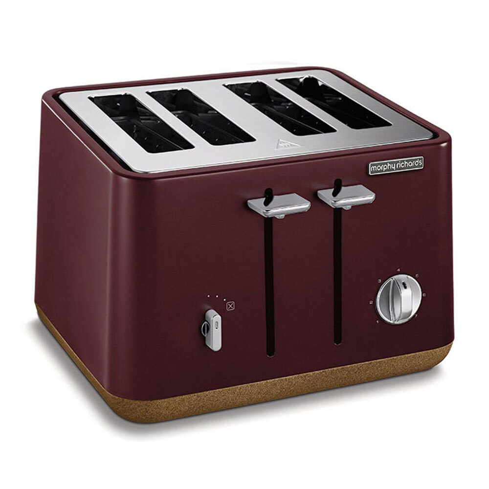 2pc Morphy Richards Aspect Cork Electric 1.5L Cordless Kettle/4 Slice