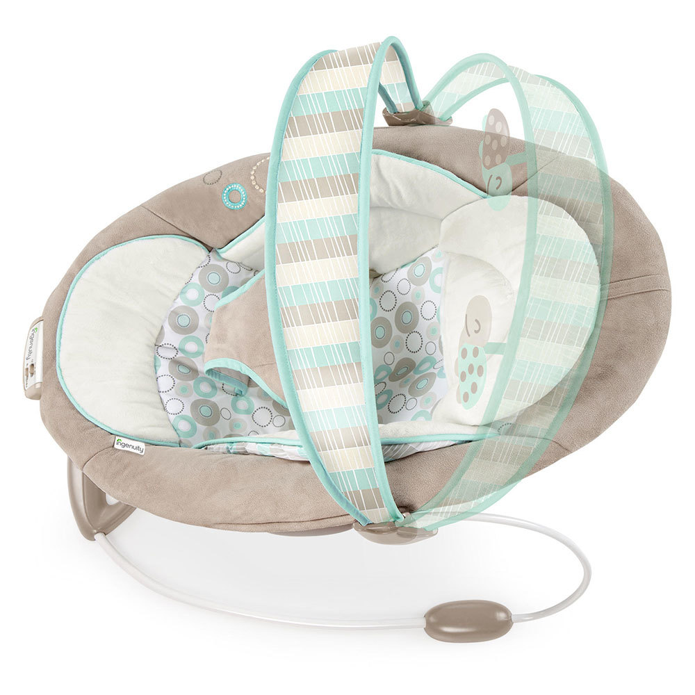 Ingenuity Sampson Vibrating Baby Bouncer w/ Removable Toy Bar/Music