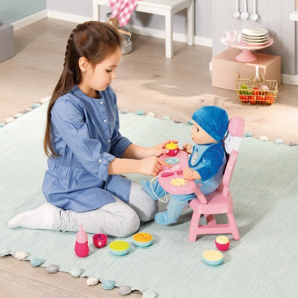 Table Lunch Time Baby Annabell - Avec Effets Lumineux Et Sonores | Repas Interactif Pour Poupée | Accessoire Original