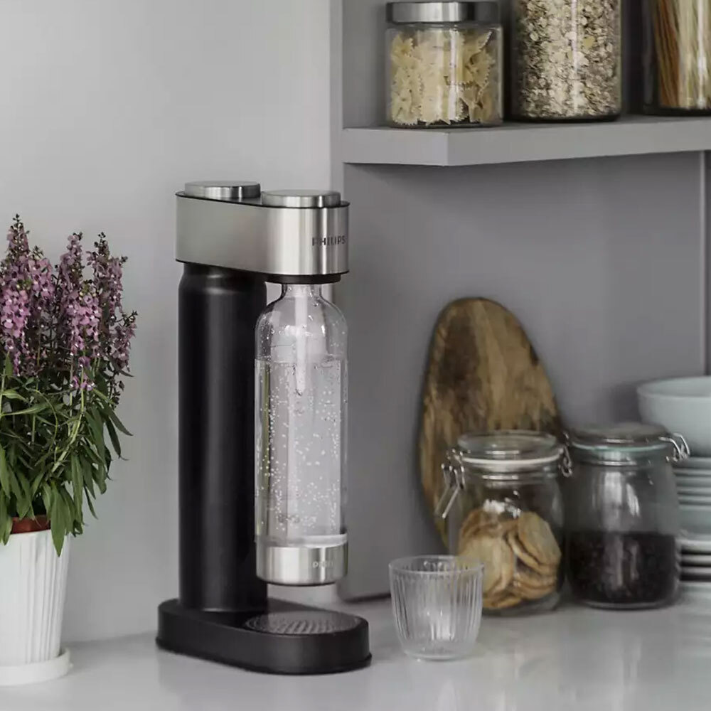 Philips GoZero Soda/Fizzy Sparkling Water Maker w/ 1L Carbonating