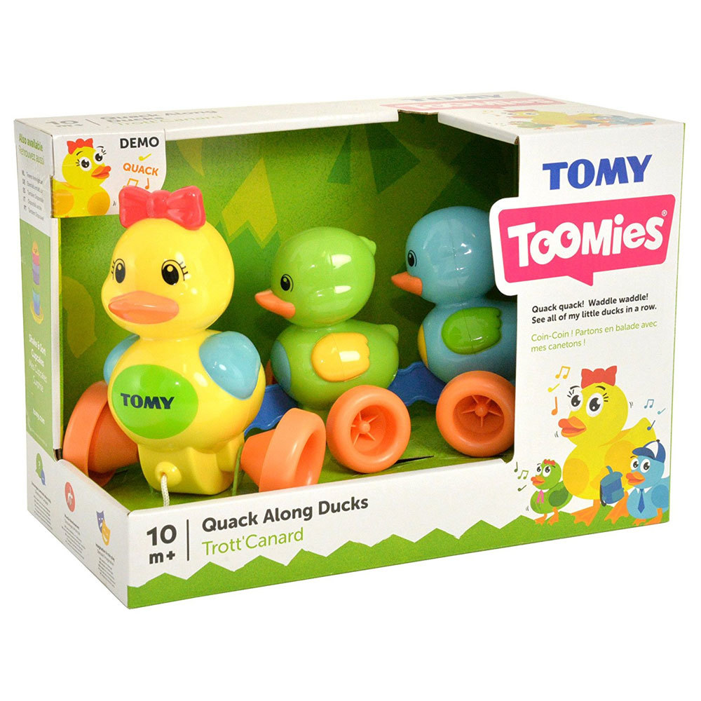 Tomy Quack Along Ducks w/ Sounds/PushPull Along for Toddler/Baby/Kids