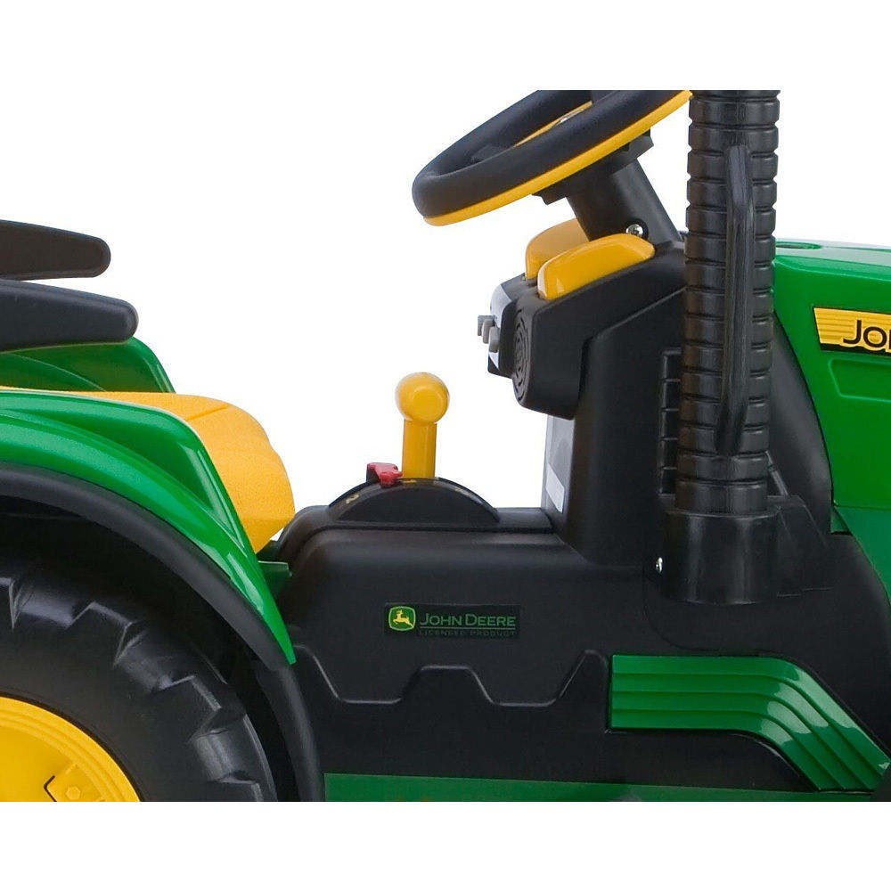 John Deere Electric Ride On Ground Tractor w/Trailer/Toy/Adjustable