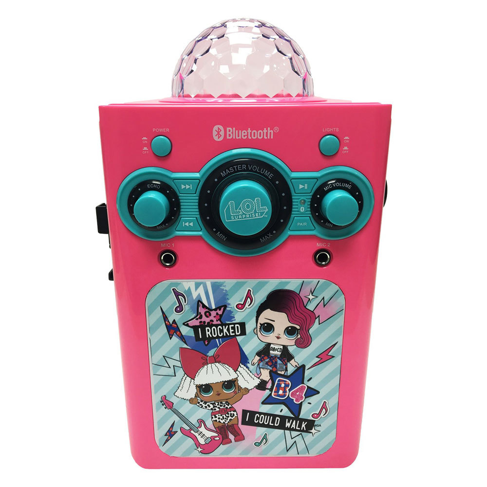 L.O.L Wireless Bluetooth Speaker Karaoke w/LED Light Disco Ball/Mic